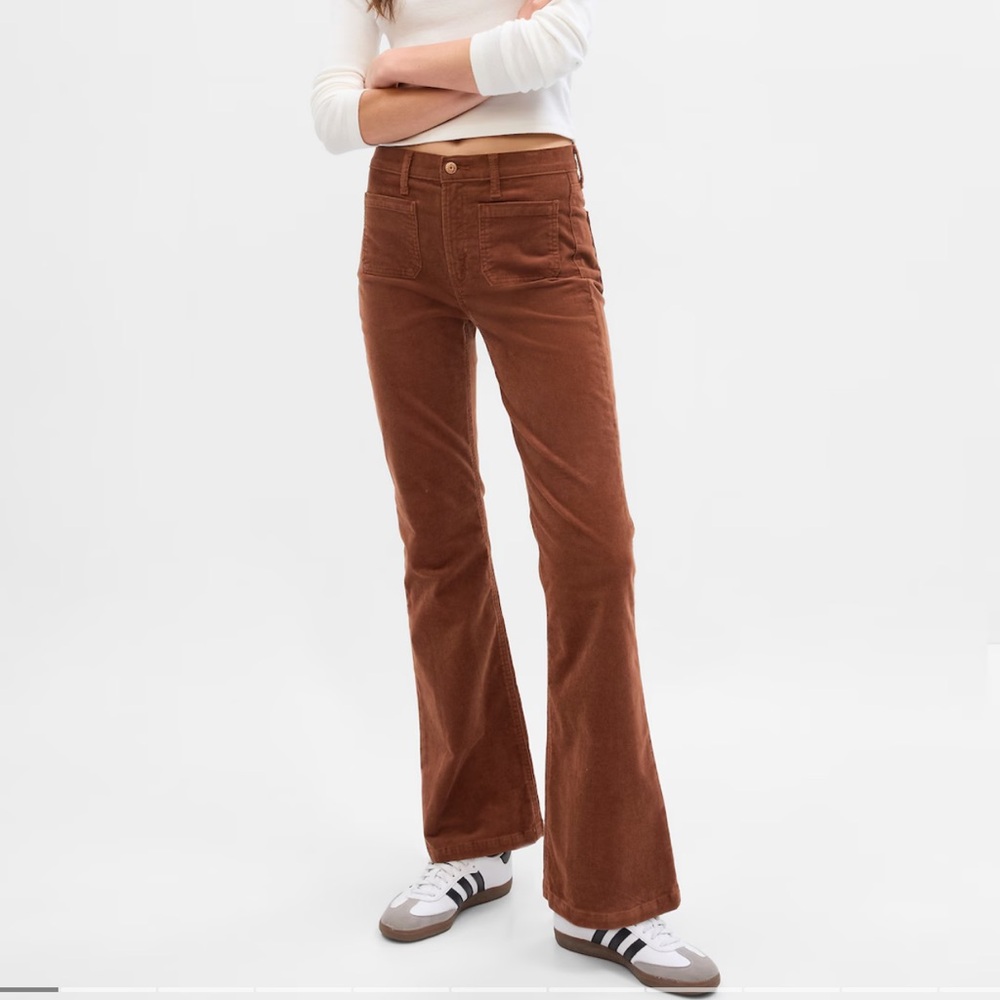 Gap Tan Corduroy 70’s high rise flare